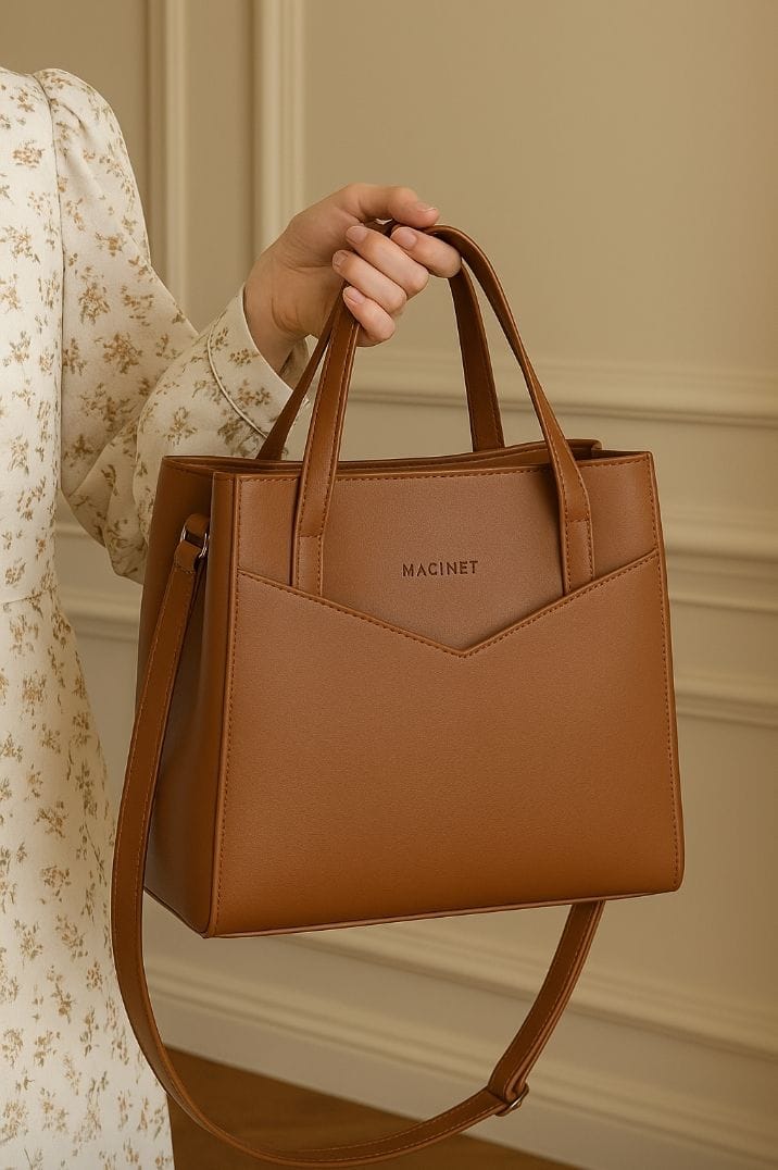 Elegant Ring Handle Handbag